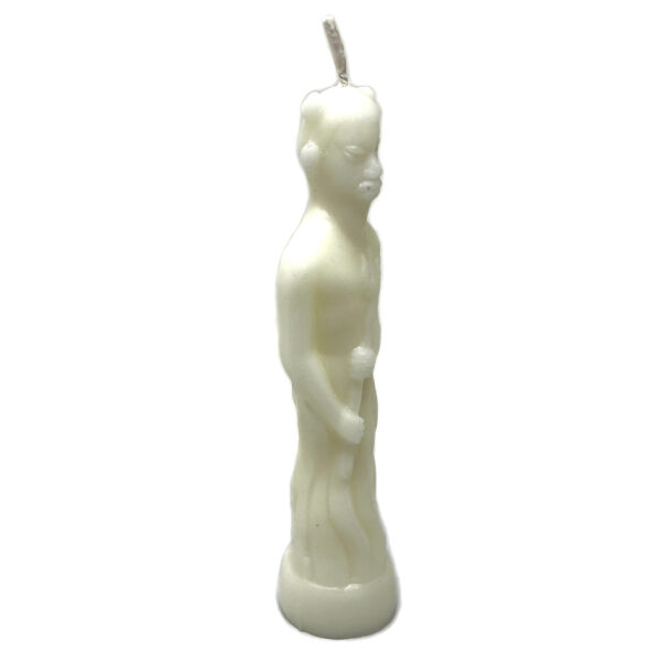 Shreyshti Designer / Decorative Figure Candle Devil White approx. 7.5" for spell, wiccan, pagan, rituals, reiki, religious, magic, home decor, festival, party purposes - Image 2